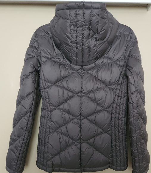 Michael Kors Quilted Packable Hooded Puffer Jacket ~GUN METAL ~SMALL **NEW - Picture 2 of 15